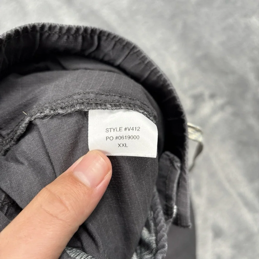 Vuori Pants Men XXL Gray Slim Ripstop Elastic Waist Drawstring Climber V412 - Picture 3 of 8